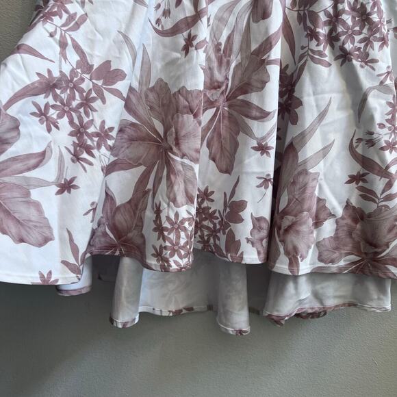 Antonio Melani Women's Beige Floral Print High Waisted Skirts Boho Chic Size 0 - Picture 3 of 5